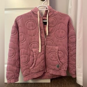 BDG Urban Outfitters- Zip Up Sweatshirt- Pink- S